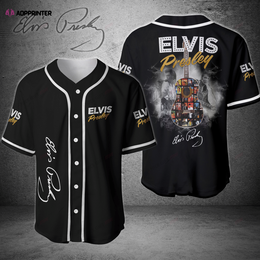 Elvis Presley 3D Printed Baseball Jersey: Iconic Style for True Fans baseball jersey product view 1