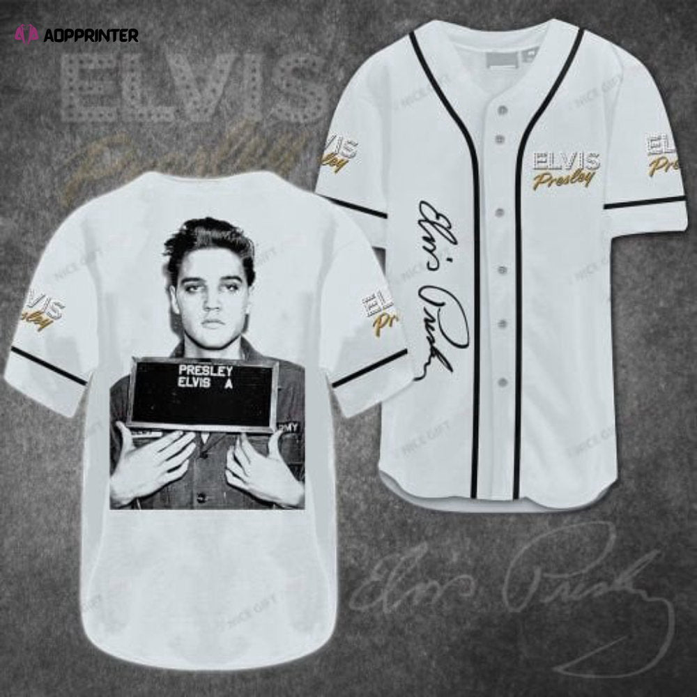 Elvis Presley Baseball Jersey: 3D Printed Collectible for Fans baseball jersey product view 1