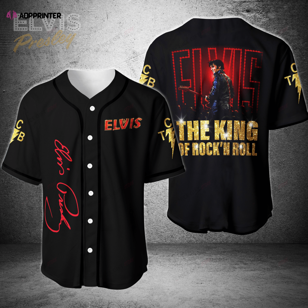 Elvis Presley Baseball Jersey – 3D Printed Iconic Design baseball jersey product view 1