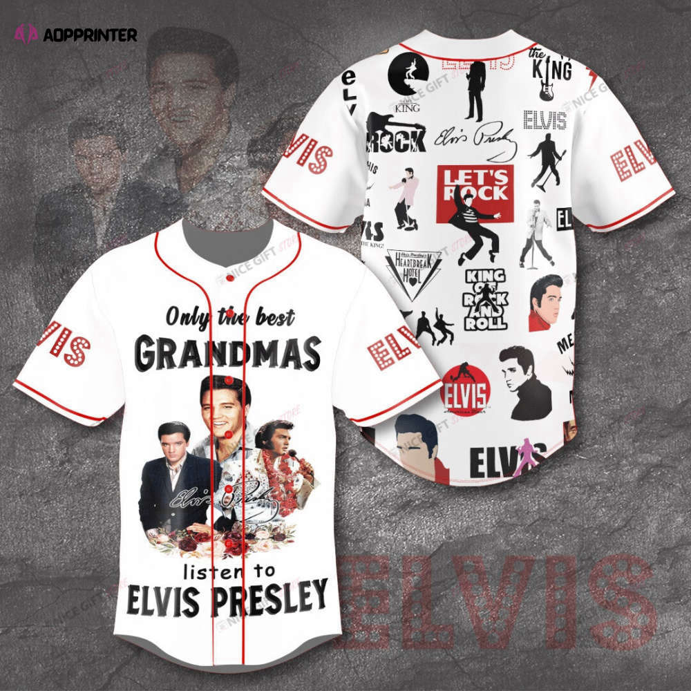 Elvis Presley Baseball Jersey: Authentic 3D Printed Apparel for Fans baseball jersey product view 1