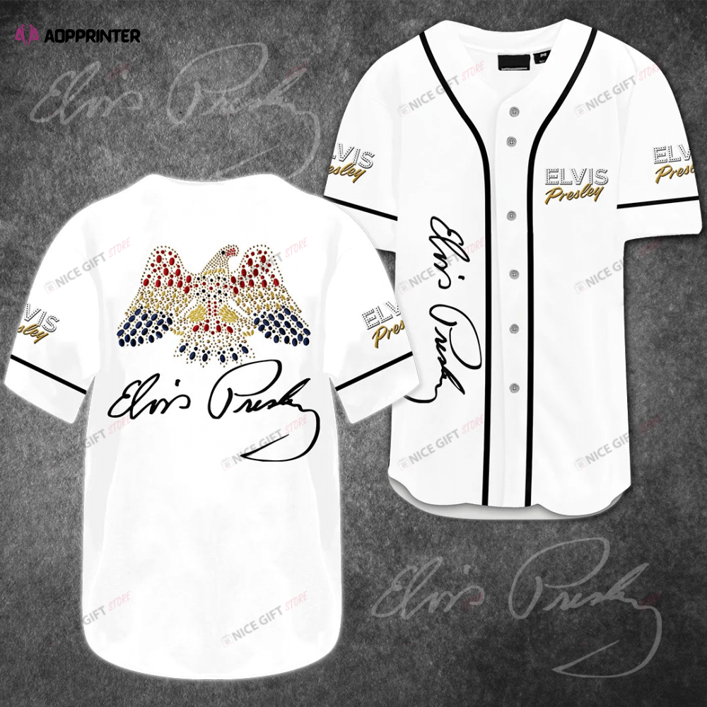 Elvis Presley Baseball Jersey: Authentic 3D Printed Design baseball jersey product view 1