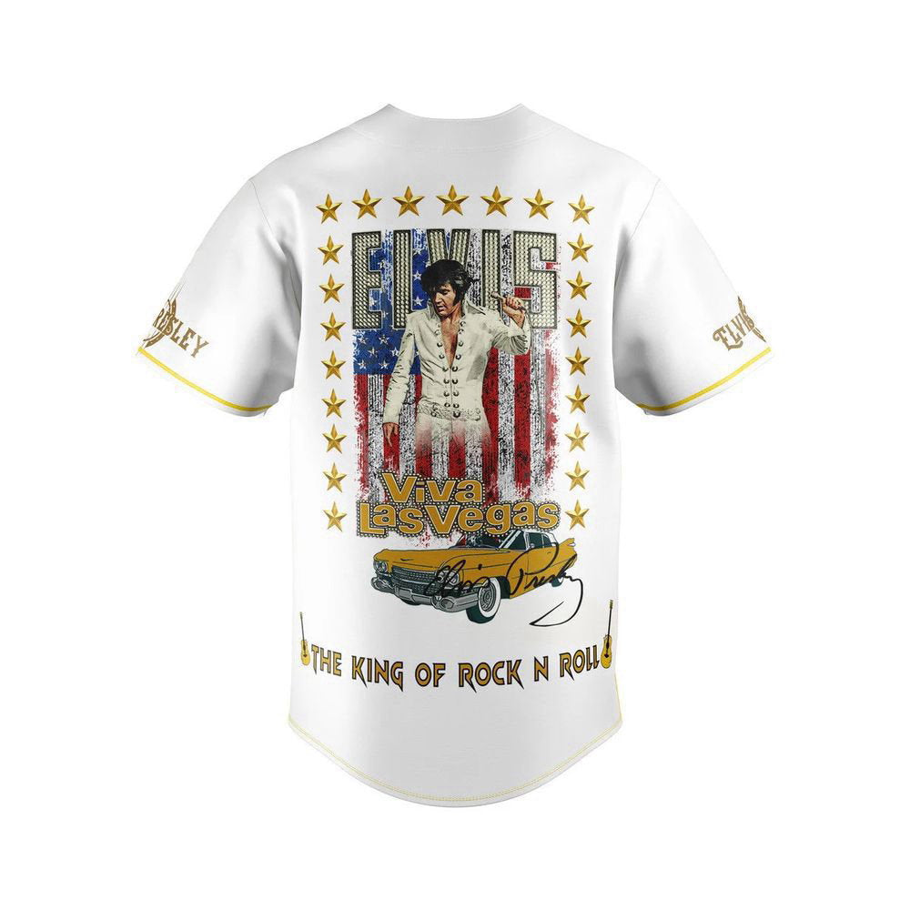 Elvis Presley Baseball Jersey, Elvis Presley Jersey Shirt - lylyprint.com baseball jersey product view 2
