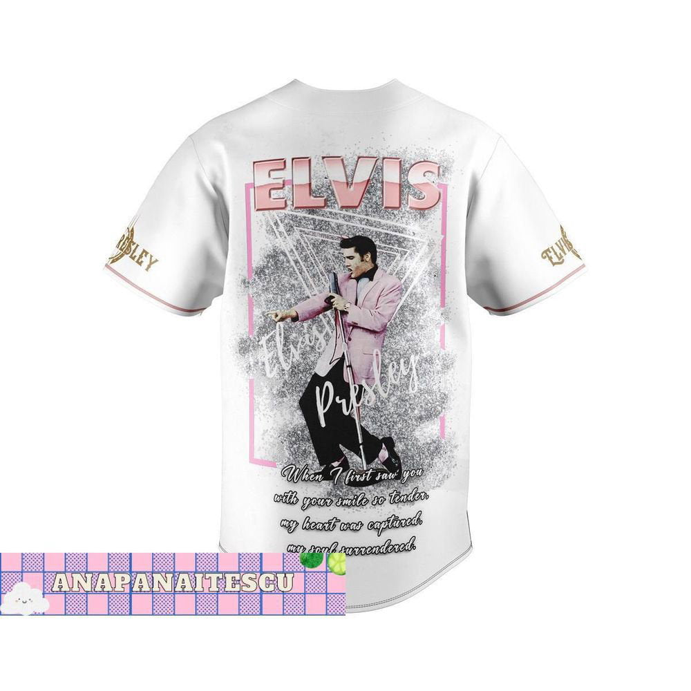 Elvis Presley Baseball Jersey Shirt, King Of Rock And Roll Jersey - lylyprint.com baseball jersey product view 3
