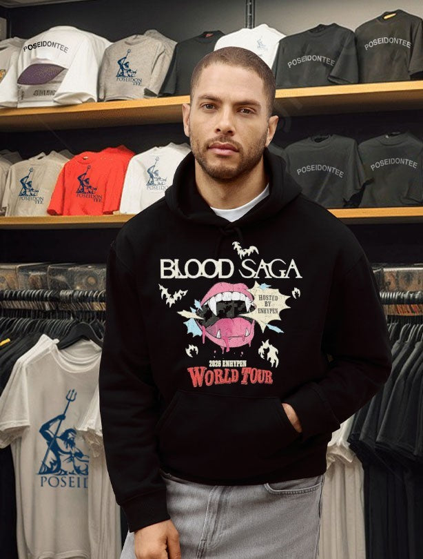 Enhypen Blood Saga World Tour - Adult & Kids T-Shirts, Sweatshirts & Hoodies apparel design preview 2