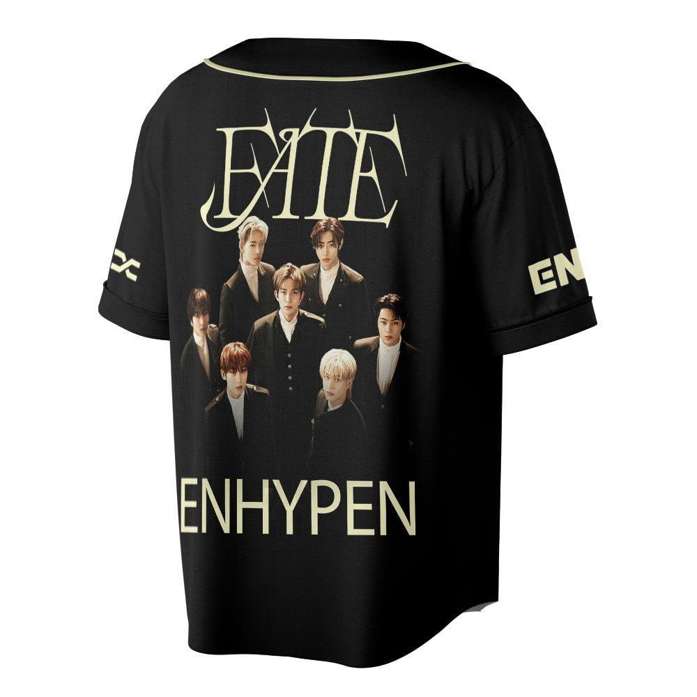 Enhypen Kpop Baseball Jersey, Number and Name Heeseung Jay Jake Sunghoon Sunoo Jungwon Niki - lylyprint.com baseball jersey product view 2
