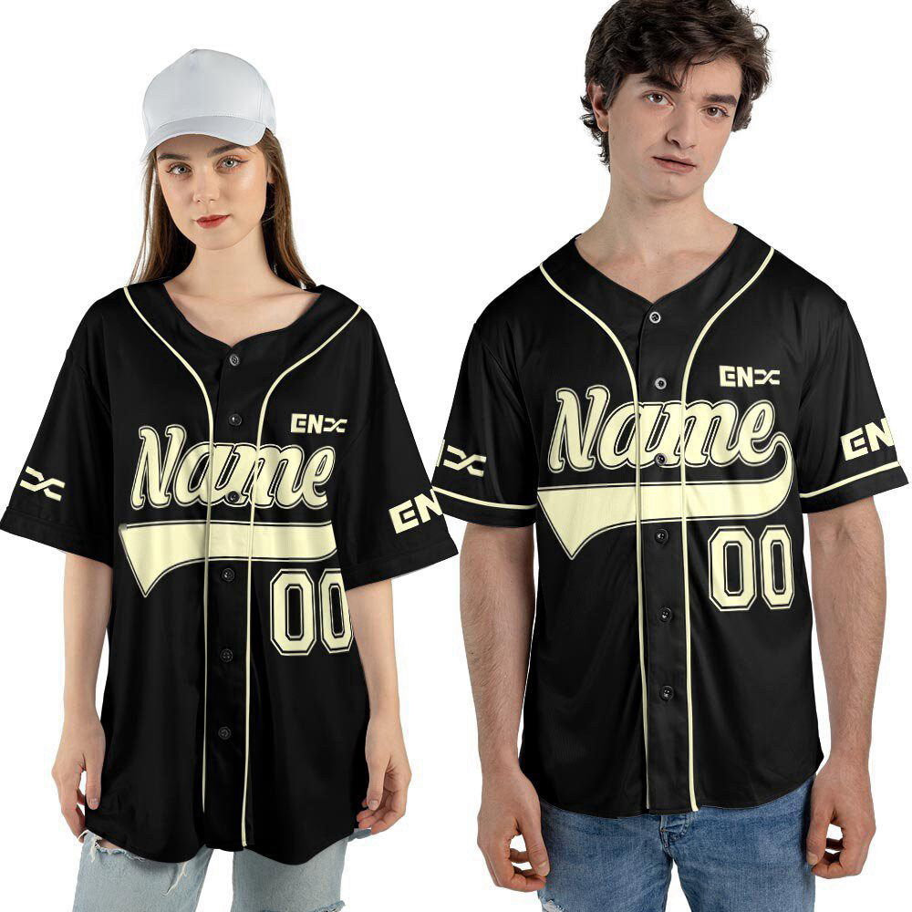 Enhypen Kpop Baseball Jersey, Number and Name Heeseung Jay Jake Sunghoon Sunoo Jungwon Niki - lylyprint.com baseball jersey product view 3
