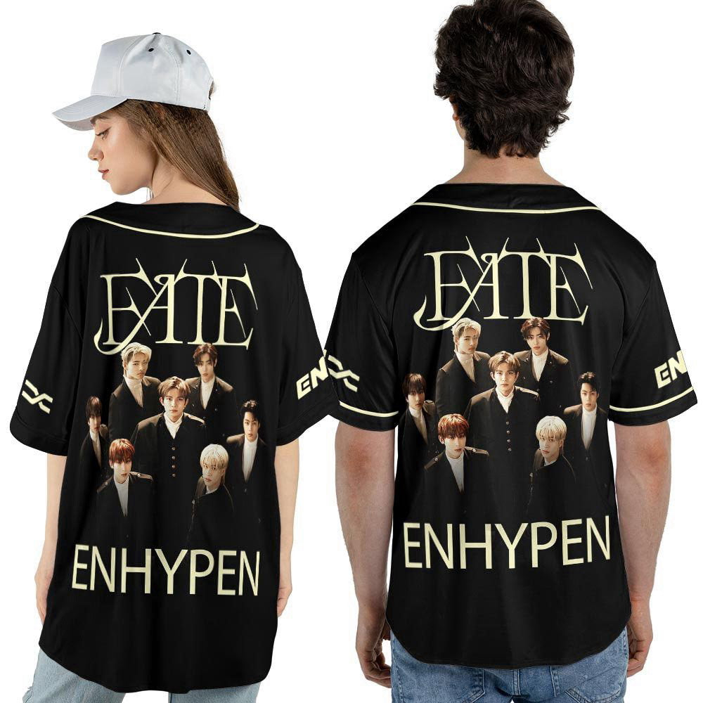 Enhypen Kpop Baseball Jersey, Number and Name Heeseung Jay Jake Sunghoon Sunoo Jungwon Niki - lylyprint.com baseball jersey product view 4