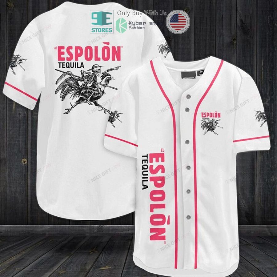BEST Espolon Tequila white Baseball Jersey baseball jersey product view 1