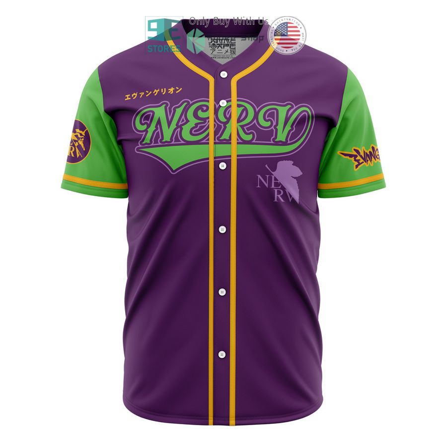 BEST Eva-01 NERV Evangelion Baseball Jersey baseball jersey product view 1