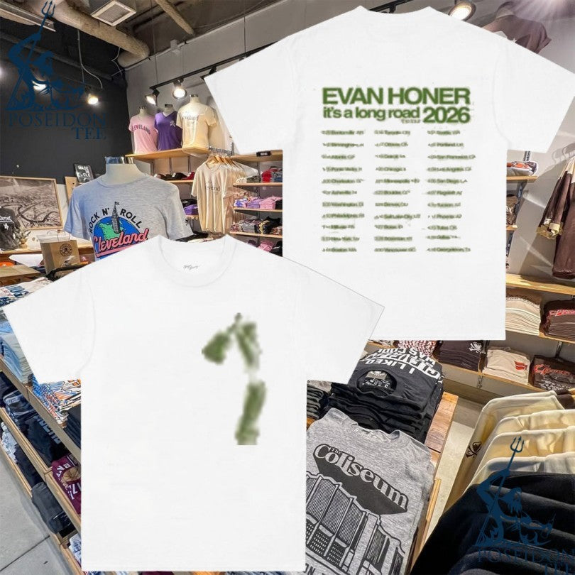 Evan Honer Long Road Spring 2026 Tour T-shirt Unisex T-shirt, Sweatshirt, Hoodie, Long Sleeve Tee - T-Shirt, Sweatshirt, Hoodie