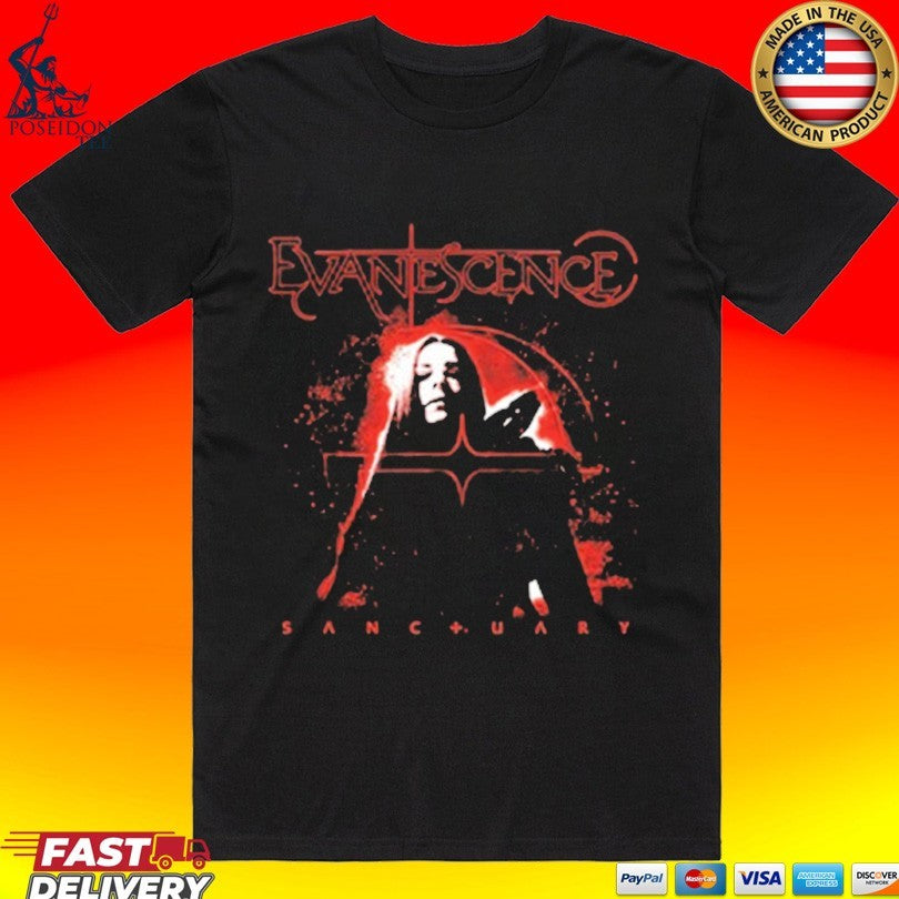 Evanescence Hi Contrast Red Sanctuary T-shirt Unisex T-shirt, Sweatshirt, Hoodie, Long Sleeve Tee - T-Shirt, Sweatshirt, Hoodie