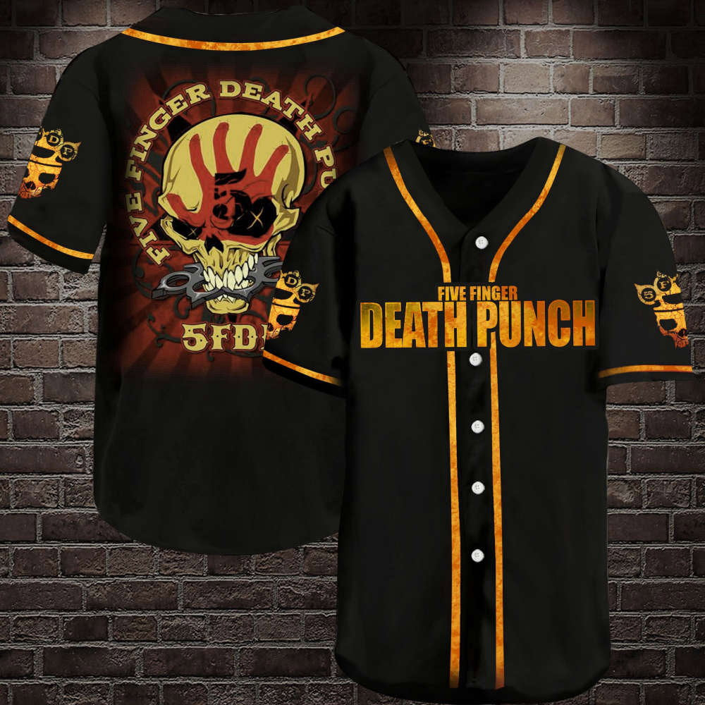 Exclusive Five Finger Death Punch Baseball Jersey: Rock in Style! baseball jersey product view 2