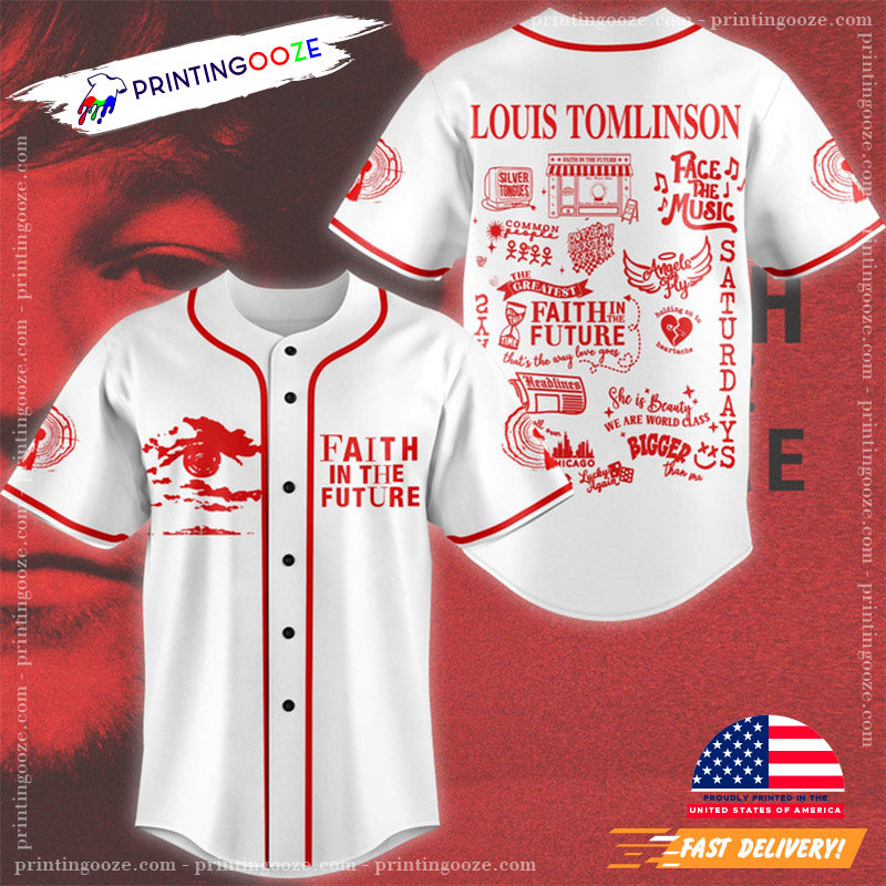 Faith In The Future Baseball Jersey, Louis Tomlinson Merch baseball jersey product view 1