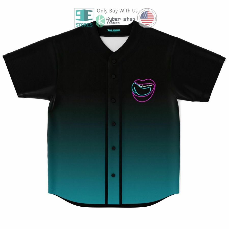 BEST Falling In Reserve Lips black Baseball Jersey baseball jersey product view 1