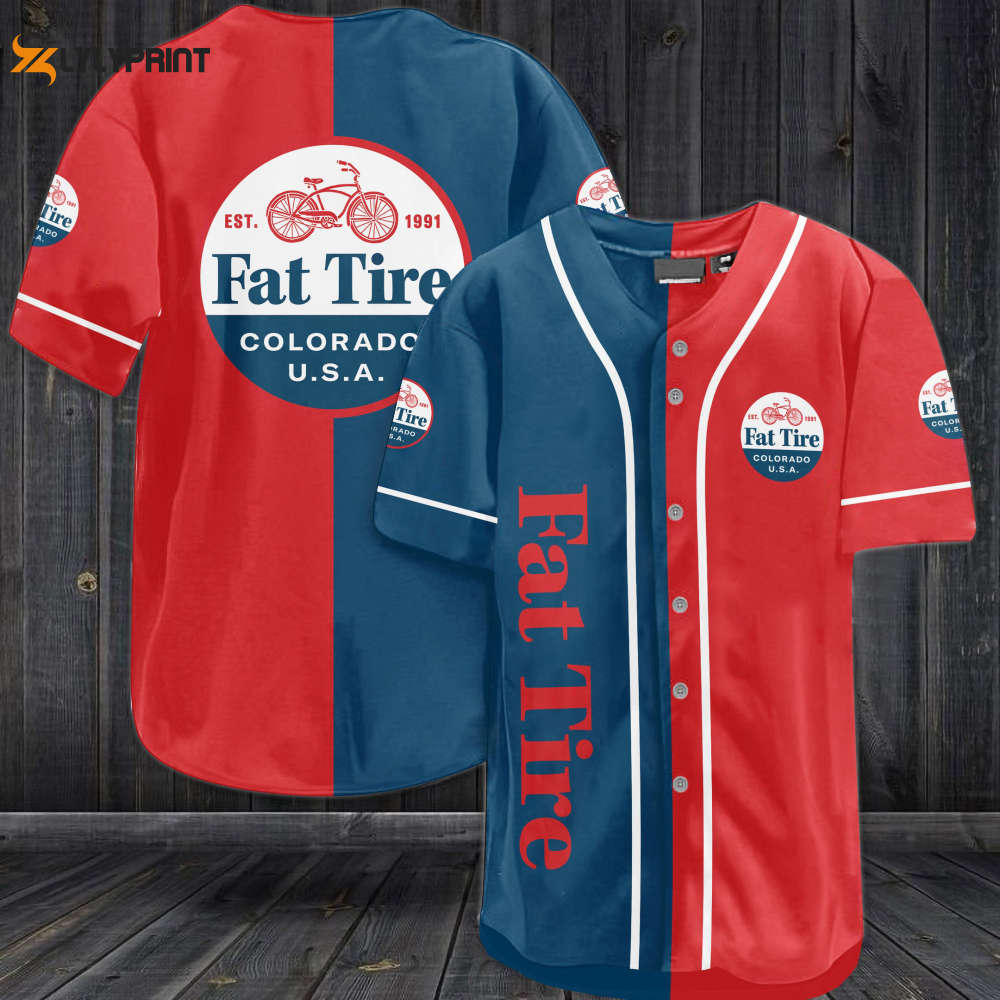 Fat Tire Beer Colorado U.S.A Baseball Jersey - lylyprint.com baseball jersey product view 1