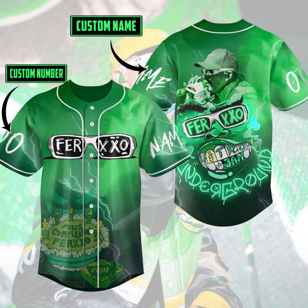 Feid Ferxxo Tu Te Ves Cara Baseball Jersey, Feliz Feid Tee, Music Merch Jersey, Gift For Fan - Aopprinter baseball jersey product view 1