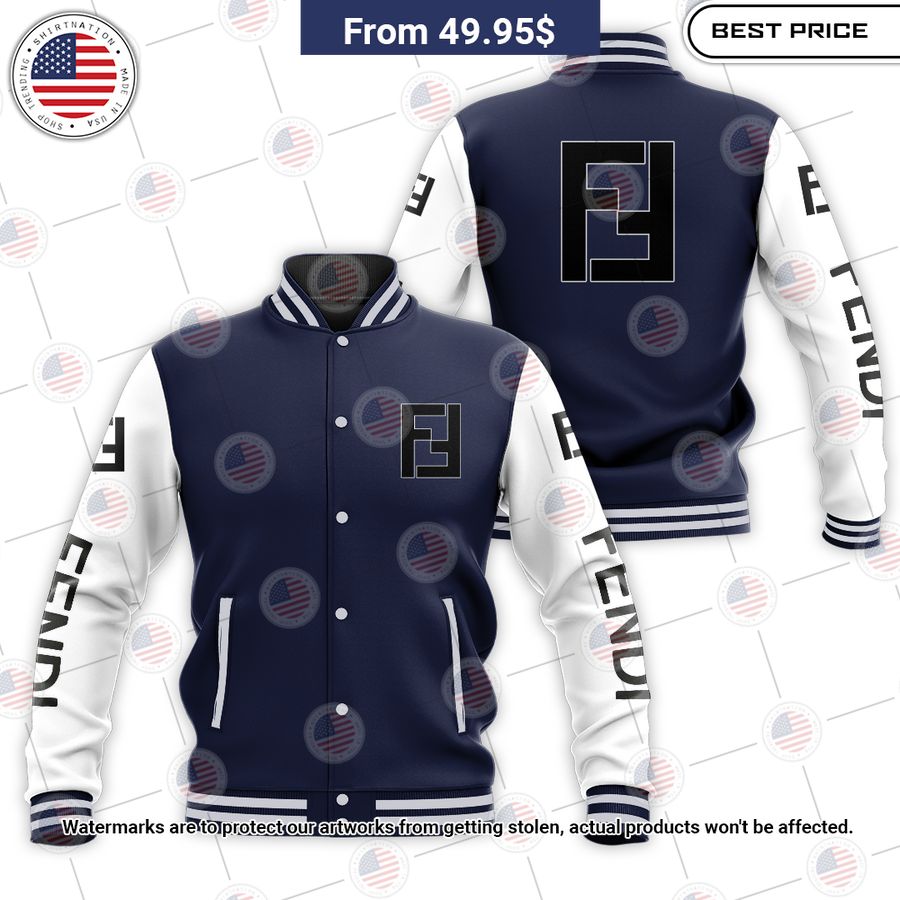 HOT Fendi Baseball Jacket baseball jersey product view 1