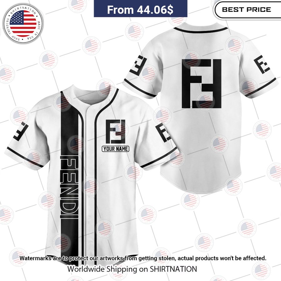 HOT Fendi Custom Baseball Shirt baseball jersey product view 1