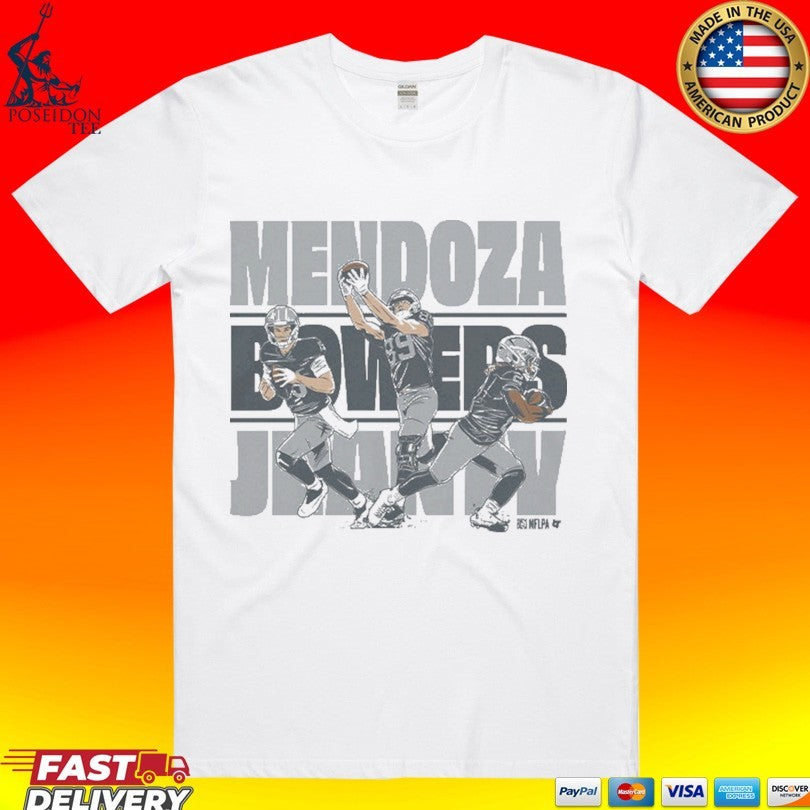 Fernando Mendoza, Ashton Jeanty & Brock Bowers Vegas Trio T-shirt Unisex T-shirt, Sweatshirt, Hoodie, Long Sleeve Tee - T-Shirt, Sweatshirt, Hoodie