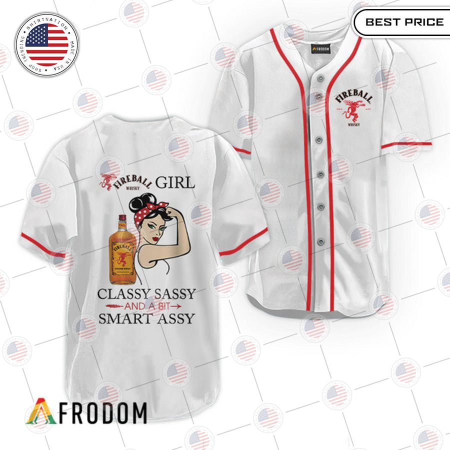 HOT Fireball Classy Sassy And A Bit Smart Assy Baseball Jersey baseball jersey product view 1