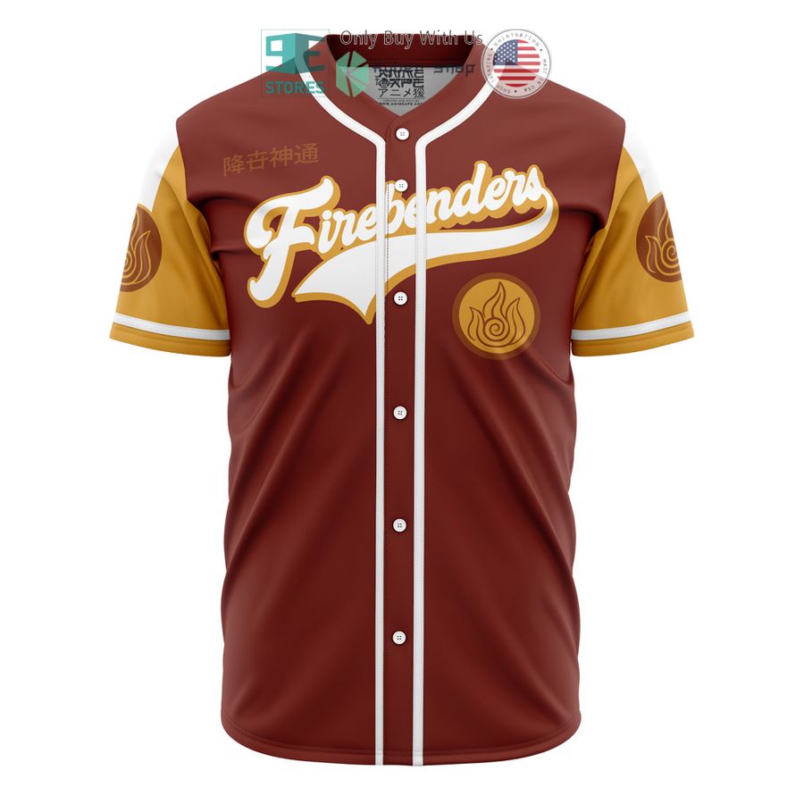 BEST Firebenders Avatar Baseball Jersey baseball jersey product view 1