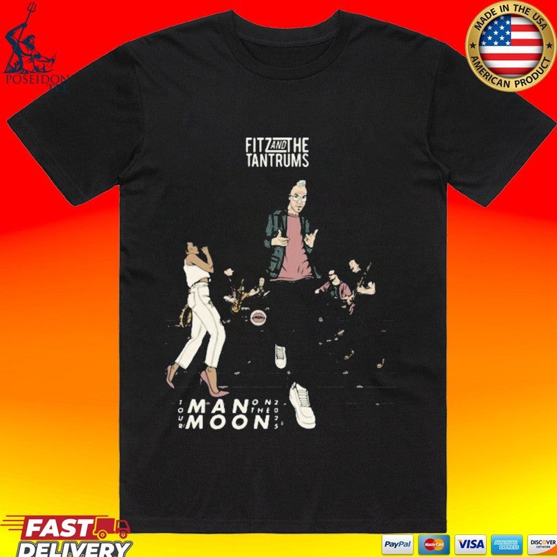 Fitz And The Tantrums Man On The Moon Band T-shirt Unisex T-shirt, Sweatshirt, Hoodie, Long Sleeve Tee - T-Shirt, Sweatshirt, Hoodie