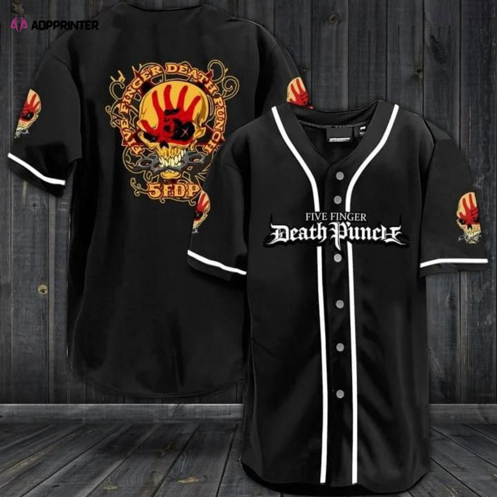 Five Finger Death Punch 634 Baseball Jersey: Rock Your Style with Quality & Comfort - Aopprinter baseball jersey product view 1