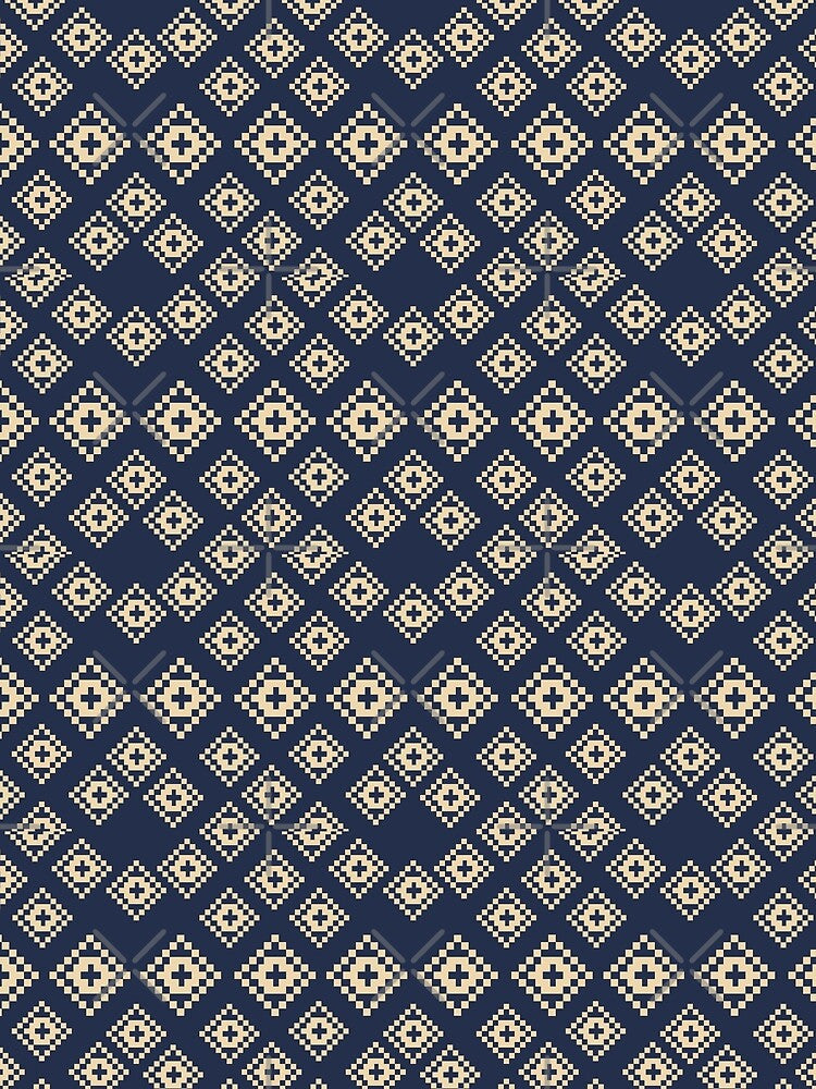 Thai pattern, blue, fabric, bush flower gold color - Adult & Kids T-Shirts, Sweatshirts & Hoodies apparel design preview 2