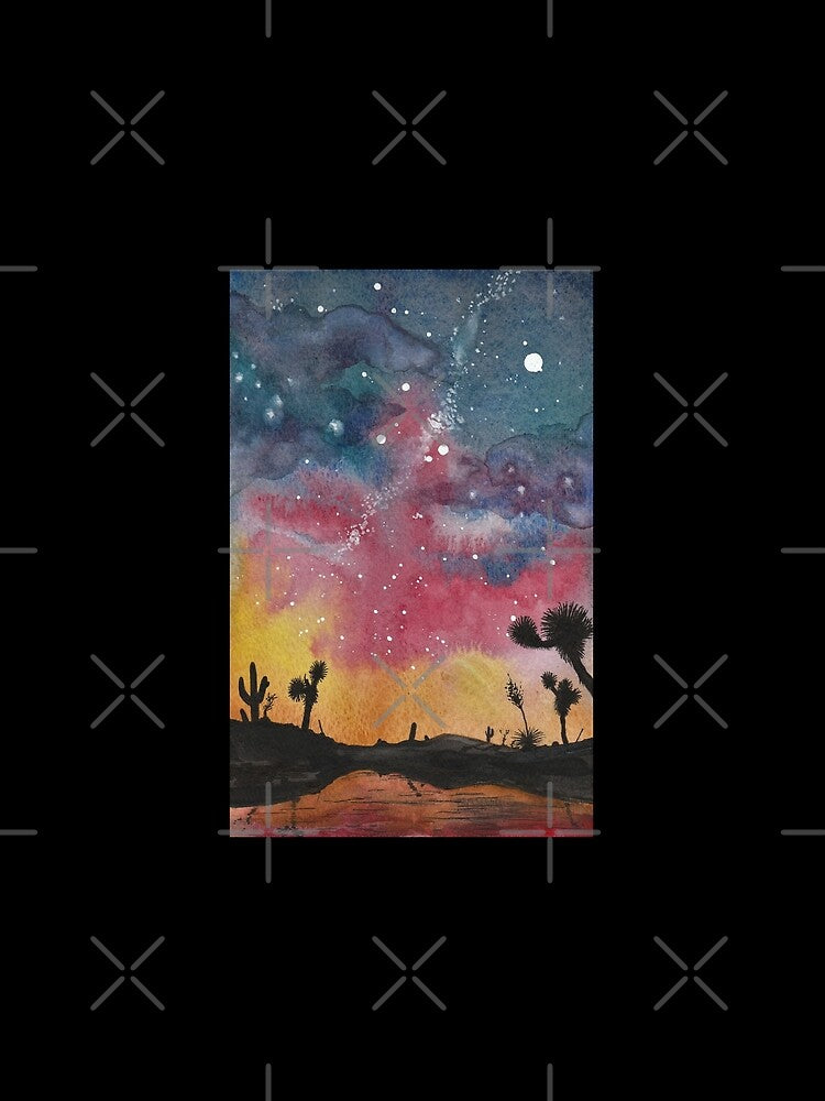 Watercolor Desert Sunset by bluejayknits - Adult & Kids T-Shirts, Sweatshirts & Hoodies apparel design preview 2