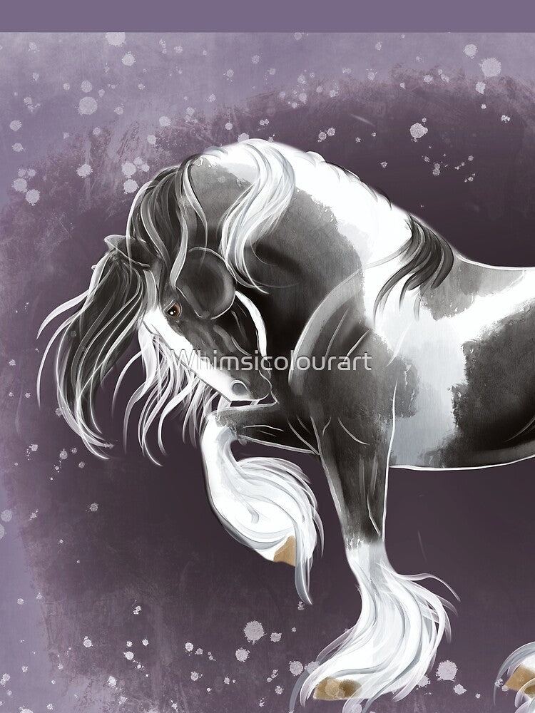 Gypsy gold horse stallion prancing by Whimsicolourart - Adult & Kids T-Shirts, Sweatshirts & Hoodies apparel design preview 2