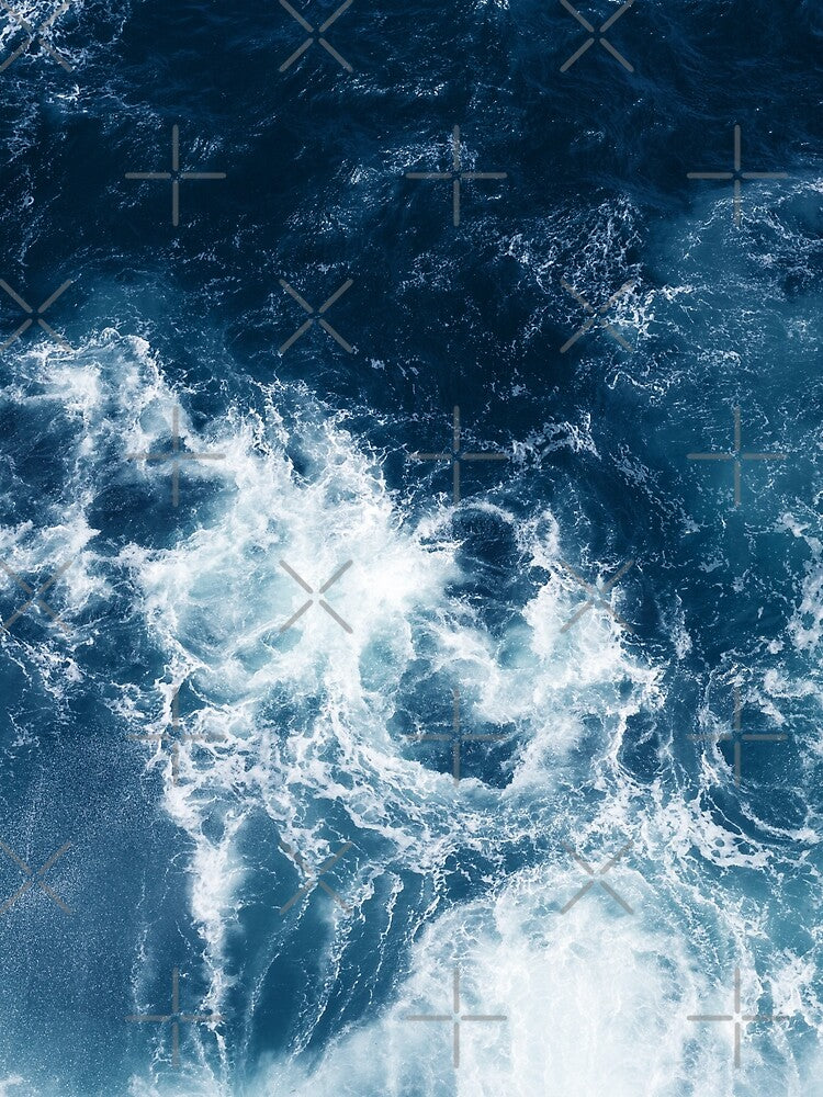Blue Ocean Waves by Legendary Status - Adult & Kids T-Shirts, Sweatshirts & Hoodies apparel design preview 2