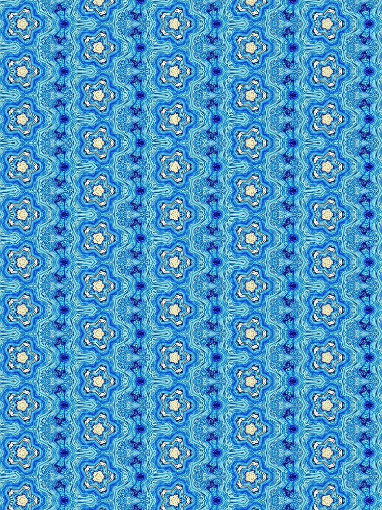 Ocean Blue Kaleidoscope by yukichi42 - Adult & Kids T-Shirts, Sweatshirts & Hoodies apparel design preview 2