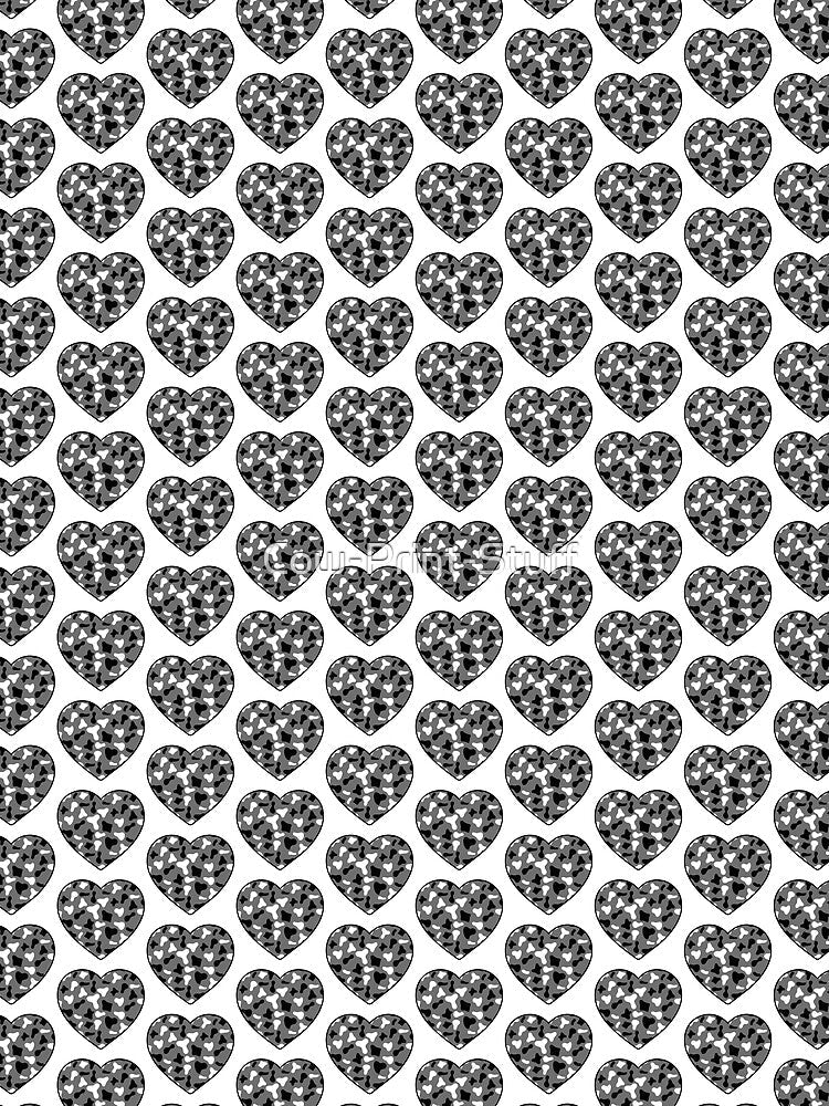 Offset Grid Small Black White Cow Patches on Grey - Adult & Kids T-Shirts, Sweatshirts & Hoodies apparel design preview 2
