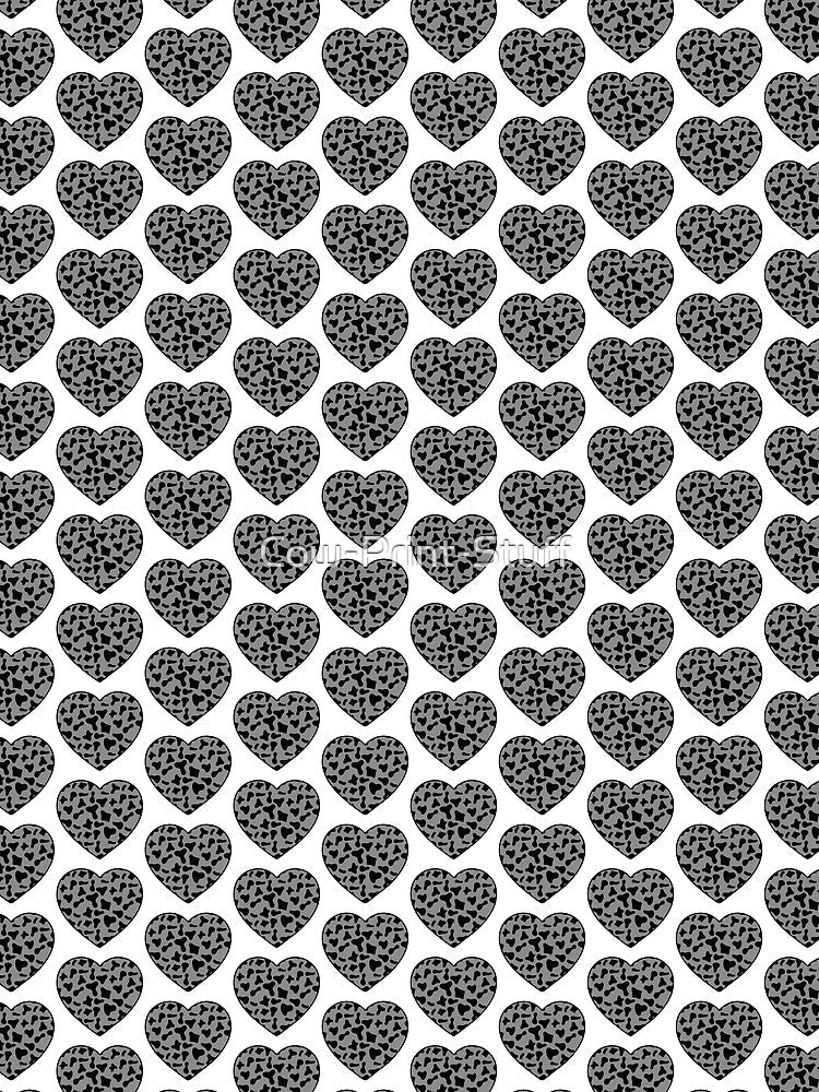 Offset Grid Small Black Cow Patches on Grey Cowhide - Adult & Kids T-Shirts, Sweatshirts & Hoodies apparel design preview 2