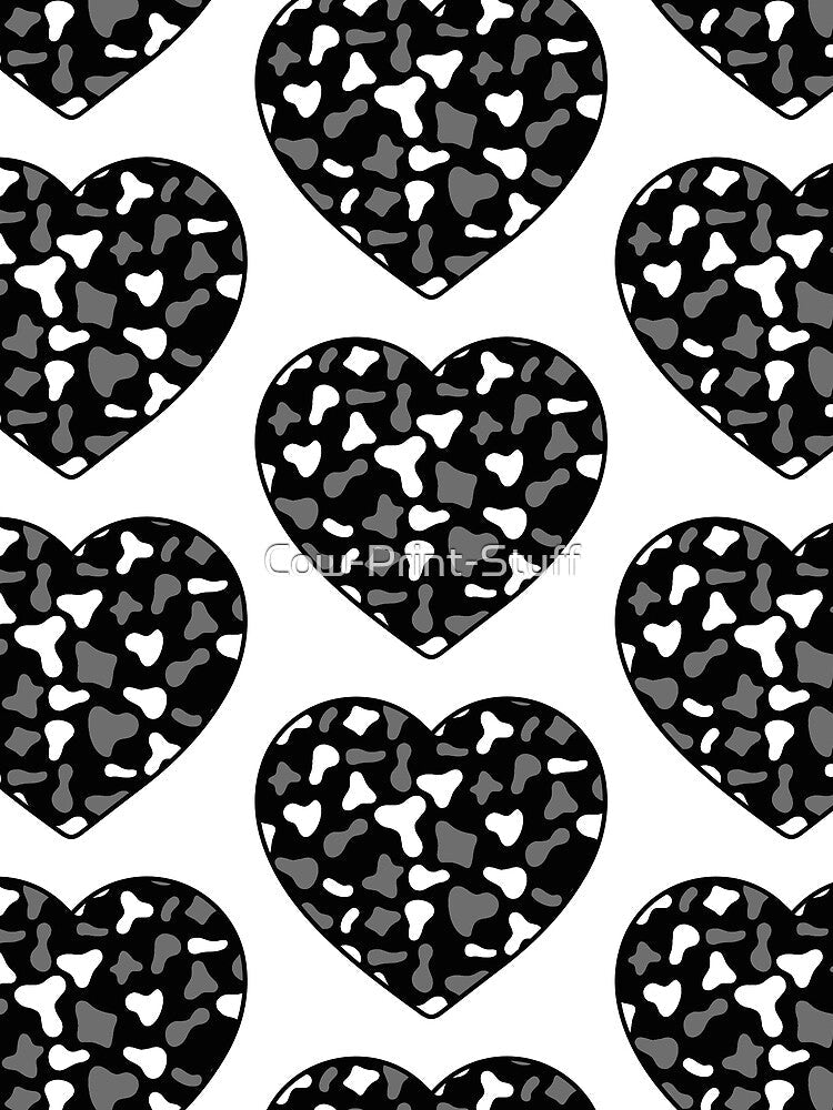 Big Grey White Cow Patches on Black Cowhide Continues - Adult & Kids T-Shirts, Sweatshirts & Hoodies apparel design preview 2