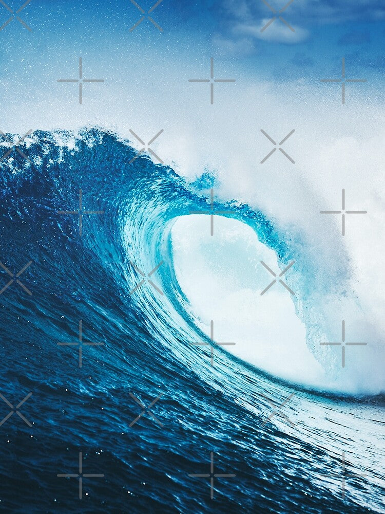 Blue Ocean Wave by Legendary Status - Adult & Kids T-Shirts, Sweatshirts & Hoodies apparel design preview 2