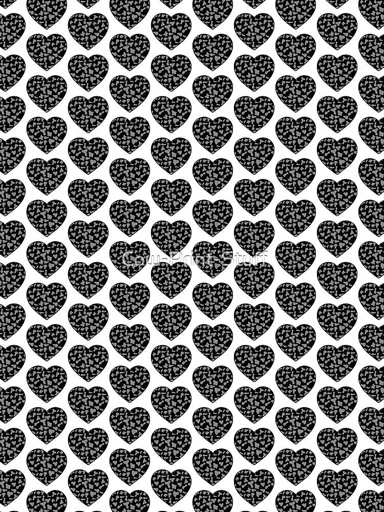 Offset Grid Small Grey Cow Patches on Black Cowhide - Adult & Kids T-Shirts, Sweatshirts & Hoodies apparel design preview 2