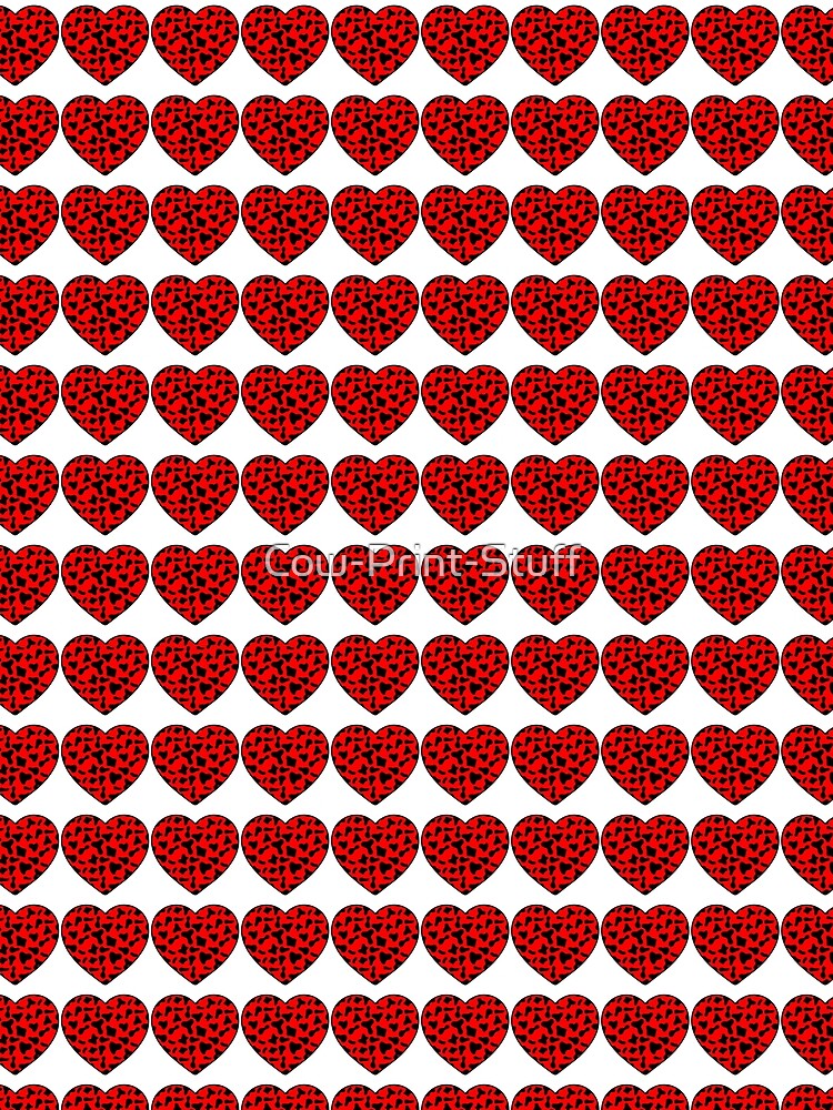 Regular Grid Small Black Cow Patches on Red Cowhide - Adult & Kids T-Shirts, Sweatshirts & Hoodies apparel design preview 2