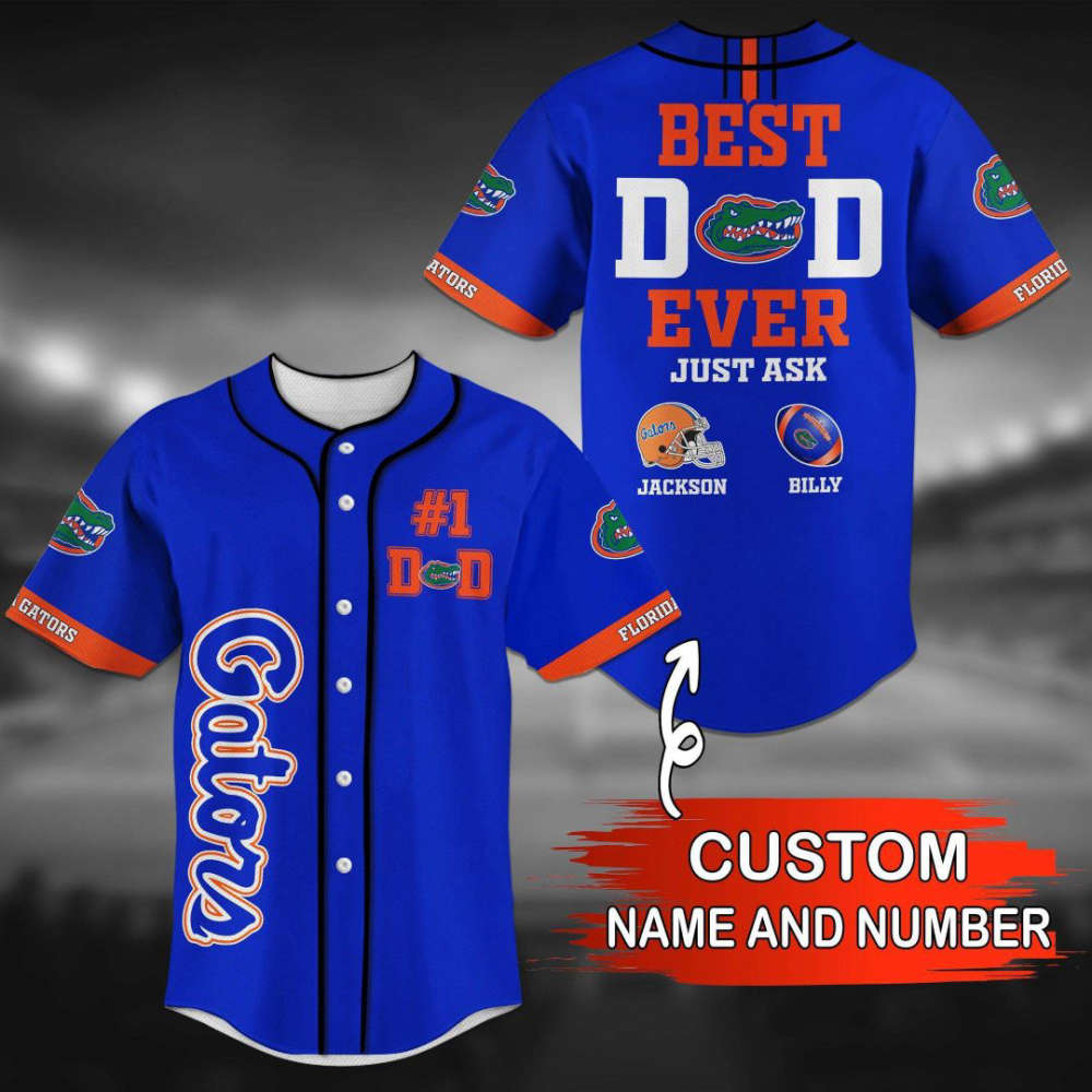 Custom Florida Gators Baseball Jersey - Personalized Authentic Design - lylyprint.com baseball jersey product view 2