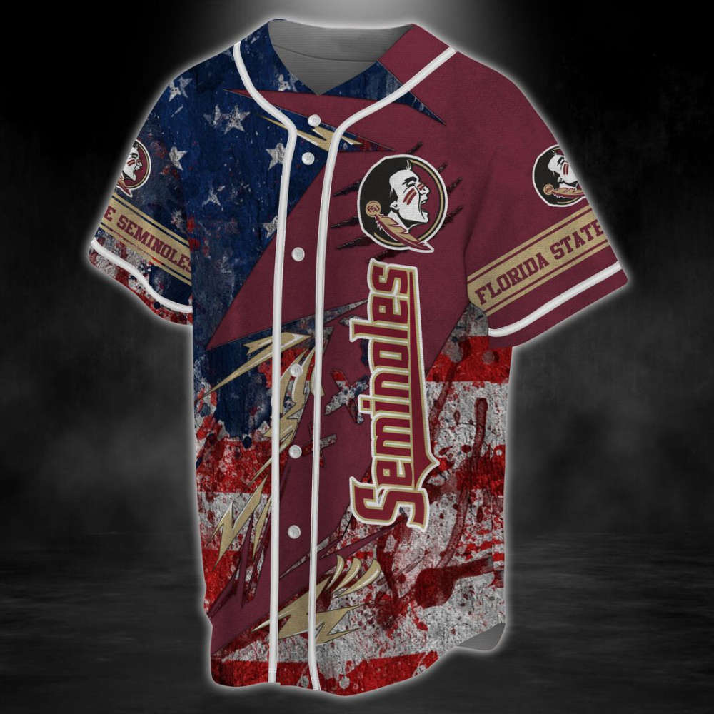 Florida State Seminoles Baseball Jersey Gift for Men Women - lylyprint.com baseball jersey product view 4