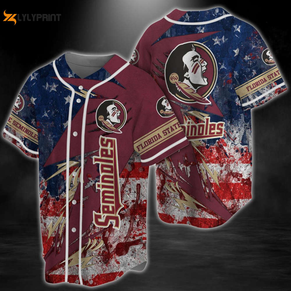 Florida State Seminoles Baseball Jersey Gift for Men Women - lylyprint.com baseball jersey product view 1
