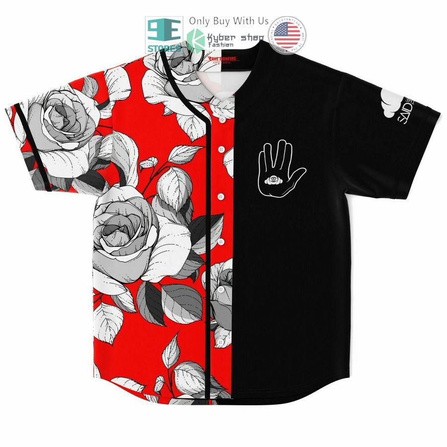 BEST Flowers Rezz black red Baseball Jersey baseball jersey product view 1