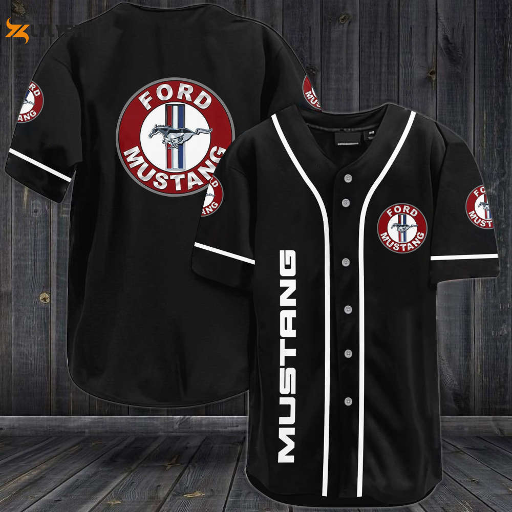 Ford Mustang Baseball Jersey - lylyprint.com baseball jersey product view 1