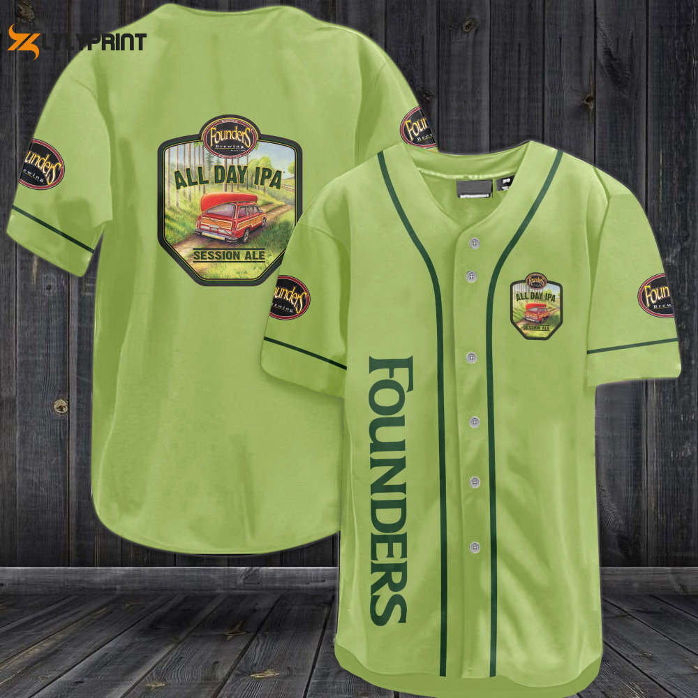 Founders Beer Baseball Jersey - lylyprint.com baseball jersey product view 1