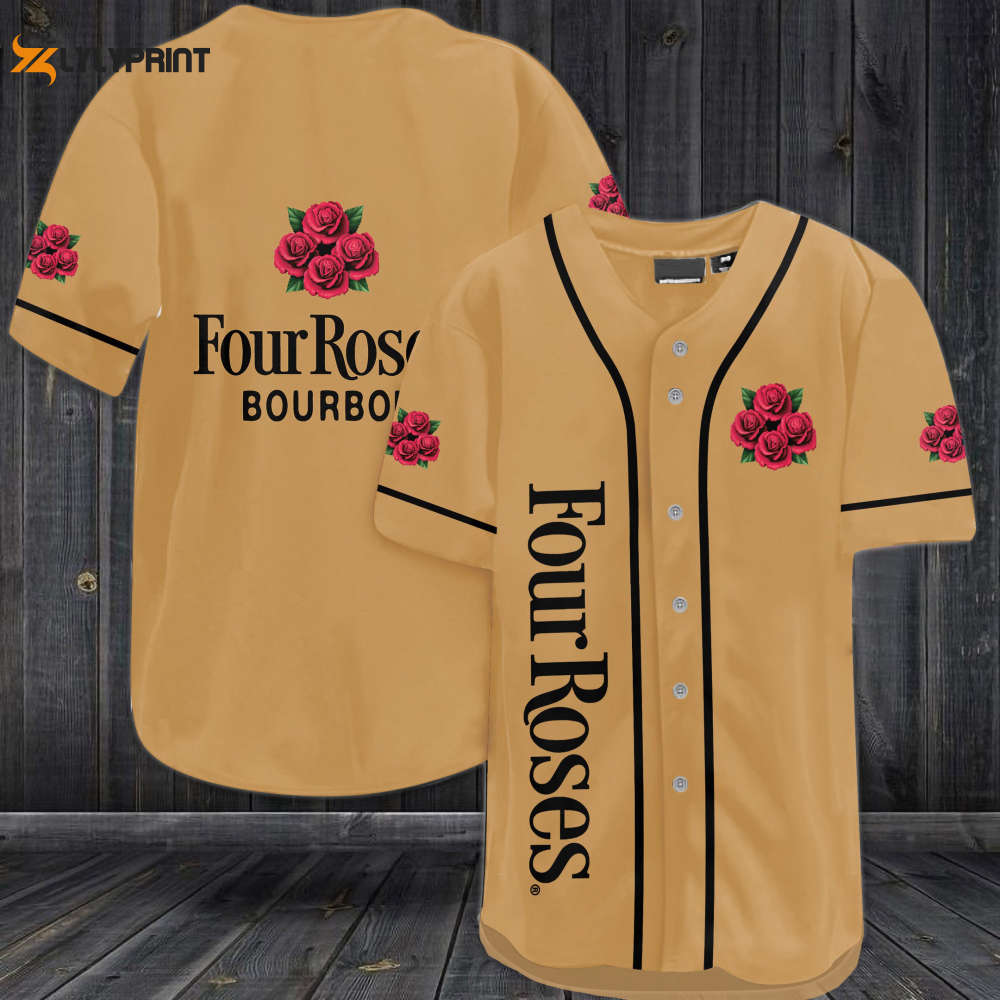 Four Roses Bourbon Baseball Jersey - lylyprint.com baseball jersey product view 1