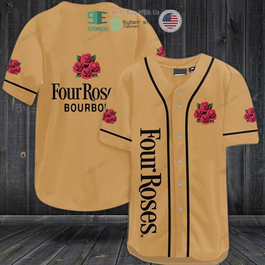 BEST Four Roses logo brown Baseball Jersey baseball jersey product view 1