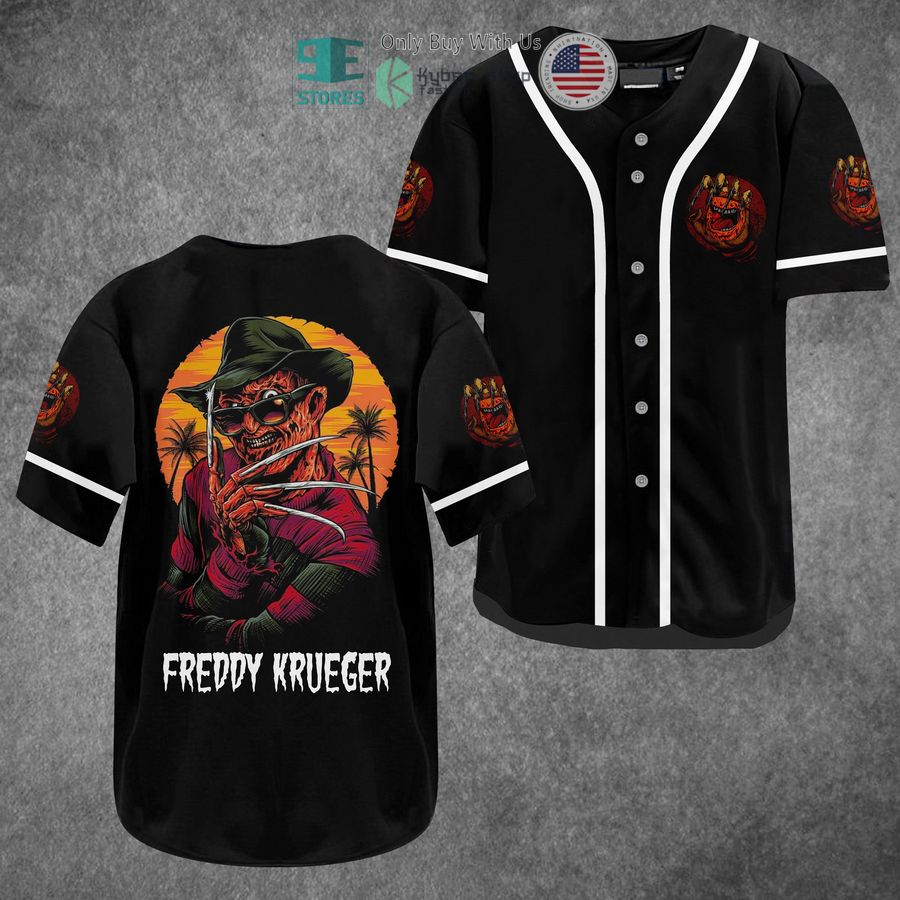 BEST Freddy Kruege Horror black Baseball Jersey baseball jersey product view 1
