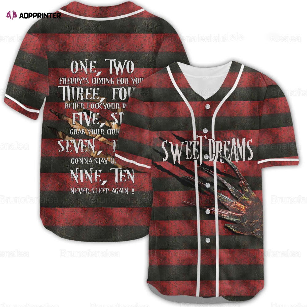 Freddy Krueger Baseball Jersey: Unleash Your Inner Nightmare with Style baseball jersey product view 1