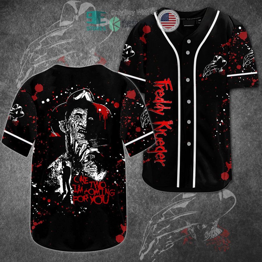 BEST Freddy Krueger On, Two I'm Coming For You Baseball Jersey baseball jersey product view 1