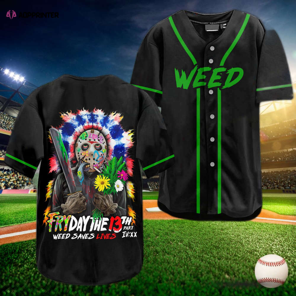 Friday 13 Jason Smoking Baseball Jersey – Exclusive & Stylish Authentic Gear baseball jersey product view 1